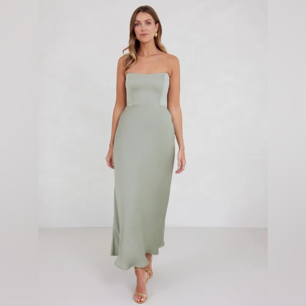 Park & Fifth Strapless Sage Green Dress